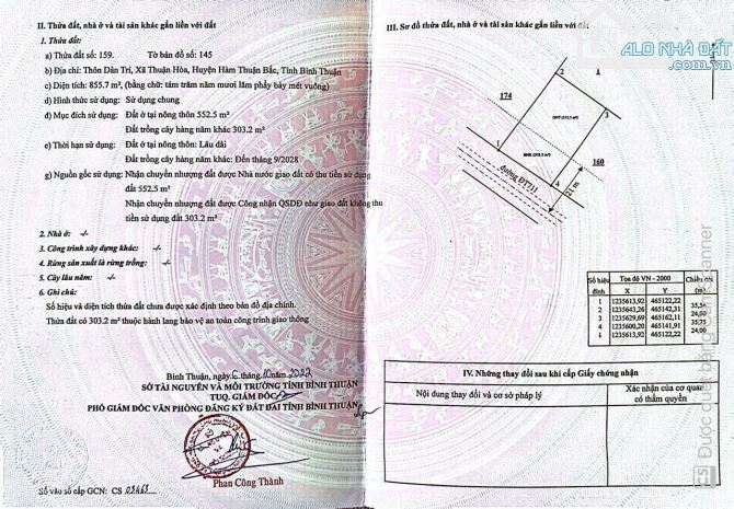 855m2 có 552m2 đất ở, ngang mặt tiền đường 24m , đường rộng 42m, tách được 4-5 nền