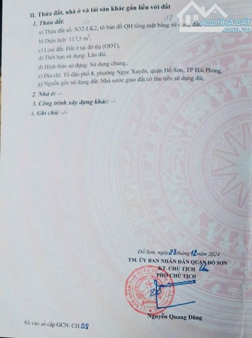 Bán đất Ngọc Xuyên - Đồ Sơn - Hải Phòng
