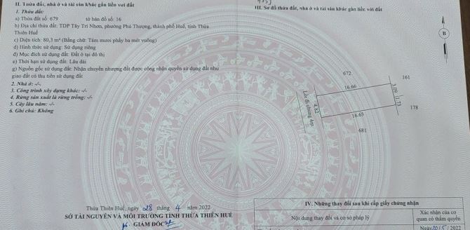 Bán đất Tây Trì Nhơn vị trí đẹp, giá tốt