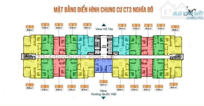 Bán gấp CH mới nhận thô toà CT3, Nghĩa Đô, Cầu Giấy, 65m2, 2N,2WC, giá 6.3 tỷ