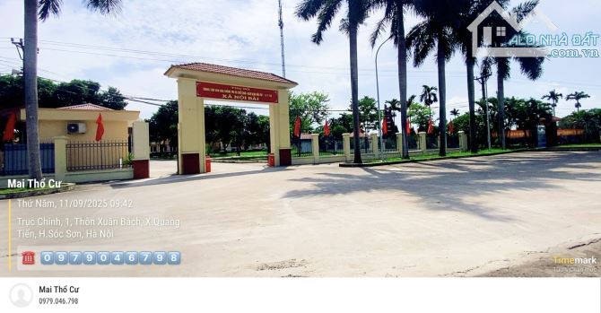 Đất Quang Tiến-Sóc Sơn-50m-Hơn 1 tỷ-oto đỗ cửa -gần trục chính-giá đầu tư. - 1