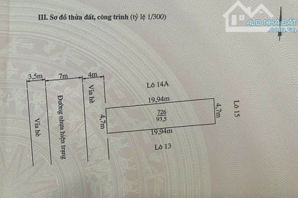 93.5m2 đất mặt đường Đoàn Chuẩn tuyến 2 Hoàng Thế Thiện - Ngang 4.7m - Đường 15m - 1