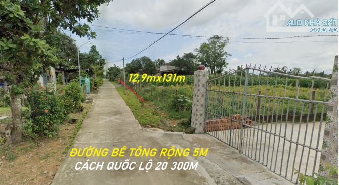Lô biệt thự Xã Phú Ngọc, Định Quán, 1,4 tỷ, 1418 m2(12,9mx131m) có sẵn 150m2 thổ cư - 1