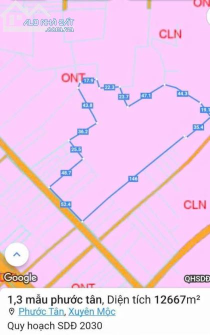 Gần 1,3 mẫu 600m2TC 1,6 tr/m2, mặt tiền VT1  phủ hồng cận TL328  KDC hiện hữu Hồ Tràm HCMC