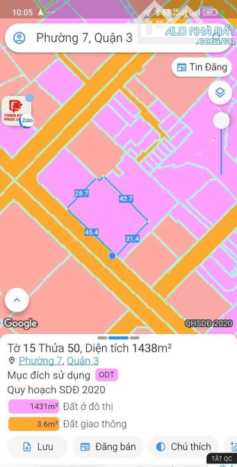 Bán lô đất 64 - 68 Trần Quốc Thảo, quận 3. 45 x31; 1395m2; 700 tỷ - 2