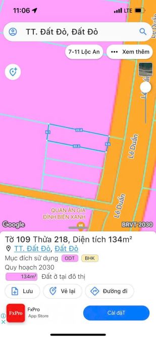 MẶT TIỀN ĐƯỜNG SỐ 3 LÊ DUẨN- TT ĐẤT ĐỎ - BRVT 🌈DT 134m2 - 6x22m - 60tc - 2