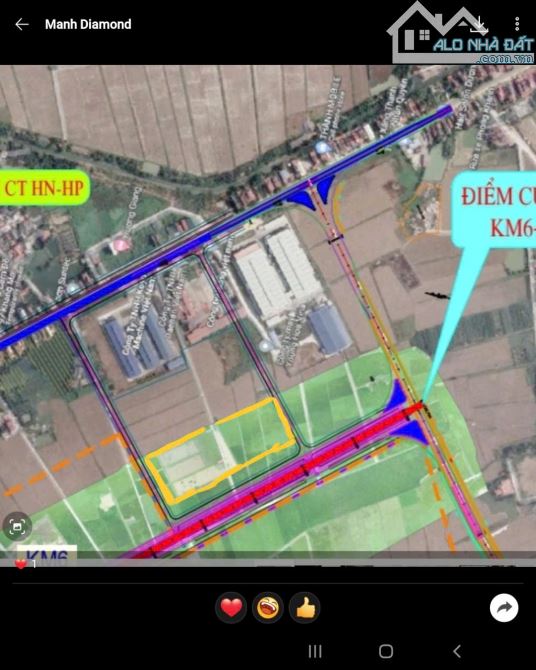 Chuyển nhượng 1,1 ha đất cụm công nghiệp Nhân Quyền, Hải Dương. Giá : 103 $/m2 - 2