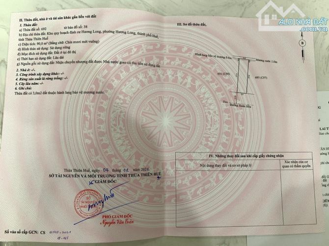 Bán nhà cấp 4 KQH Hương Long, TP Huế, chỉ 2 tỷ - 3