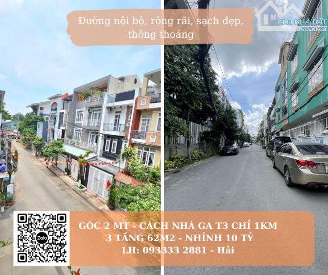 Nhà 2MT đẹp Hoàng Hoa Thám cách T3 chỉ 800m 62m2 chỉ nhình 10 tỷ - 4