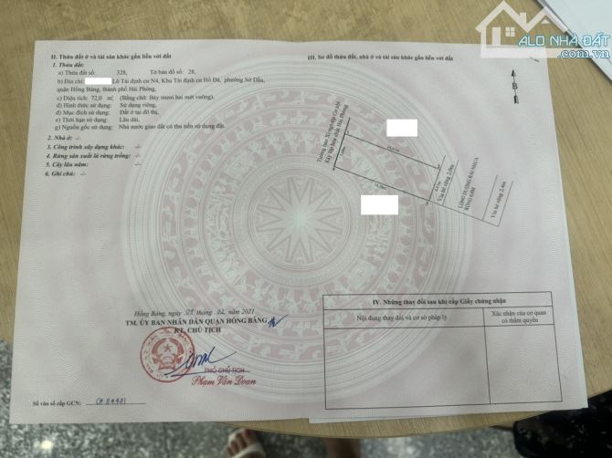 Bán lô đất  72m hướng ĐN giá tại khu TĐC Hồ Đá, Sở Dầu, giá chỉ 54tr/m - 4