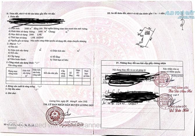 Bán khu đất nghỉ dững Lương Sơn. Dt 4.600m2, ngay sân gôn Sky Lake. Giá 8 tỷ - 4