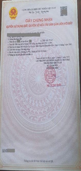 Bán đất MT đường An Phú 31, p.An Phú, Tp.Thuận An chỉ 2 tỷ 550 TL M7602 - 4