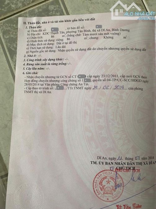 Bán nhà gần đường Bùi Thị Xuân, Chợ Tân Bình p.Tân Bình, Tp.Dĩ An chỉ 3 Tỷ 8 TL M7609 - 4