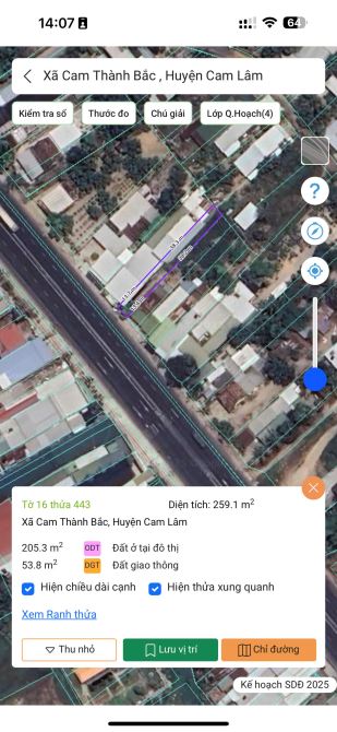 📍 BÁN ĐẤT MẶT TIỀN QUỐC LỘ 1A, CAM THÀNH BẮC, CAM LÂM, KHÁNH HÒA giá 8.32 tỷ (32 triệu/m) - 5