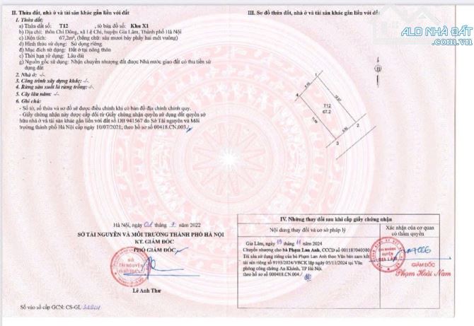 3.7 tỷ / 68 m2/ 5.5 Mt/ Đấu Giá Lệ Chi - 6