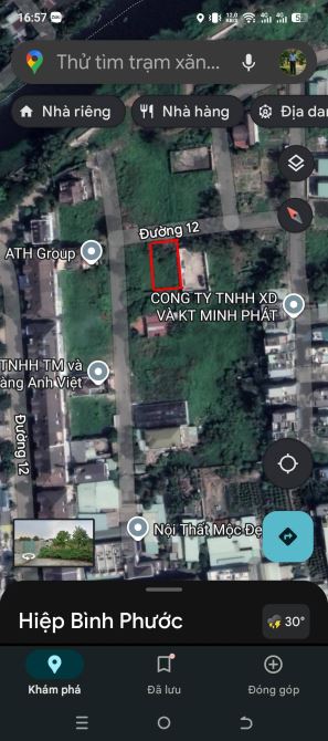 Bán đất đường 12 p Hiệp Bình Phước Tp Thủ Đức