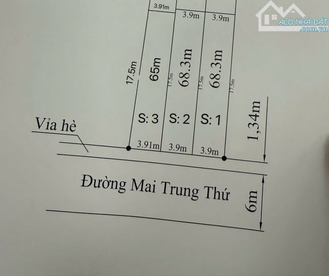 Bán 3 lô đất liền kề mặt đường mai trung thứ , đằng hải