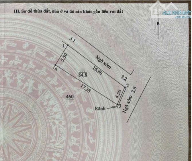 84,8M Lô góc đường thông Ngọc Hòa phường Chương Mỹ