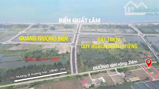 Bán đất Quất Lâm, ô tô tránh, 2 thoáng, kinh doanh, dt 133m2 nhỉnh 2 tỷ