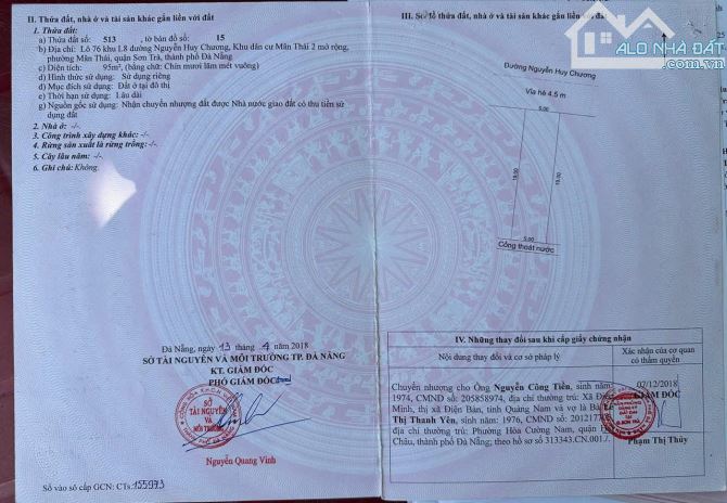 BÁN CẶP ĐẤT NGUYỄN HUY CHƯƠNG, Sơn Trà, Đà Nẵng