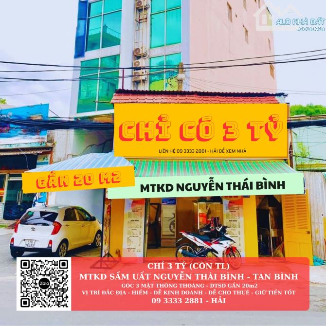 NHÀ 2 MTKD NGAY CỘNG HOÀ - HOÀNG VĂN THỤ  CHỈ 3 TỶ CÒN TL MẶT TIỀN 5.5MBán nhà 2 MTKD ngay