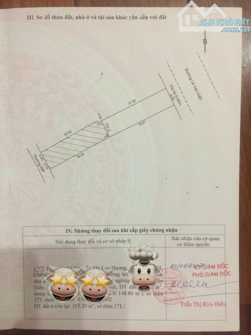 Cần bán 634 m2 đất trục đường lớn Lê Văn Hiến, hướng đông