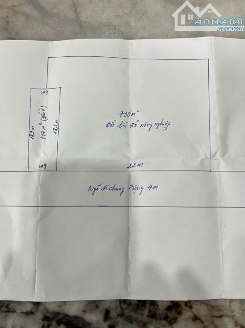 tổng 844m2  lô đất nhà vườn  114m2 thổ cư và  730m2 đất nông nghiệp phường nan đồ sơn