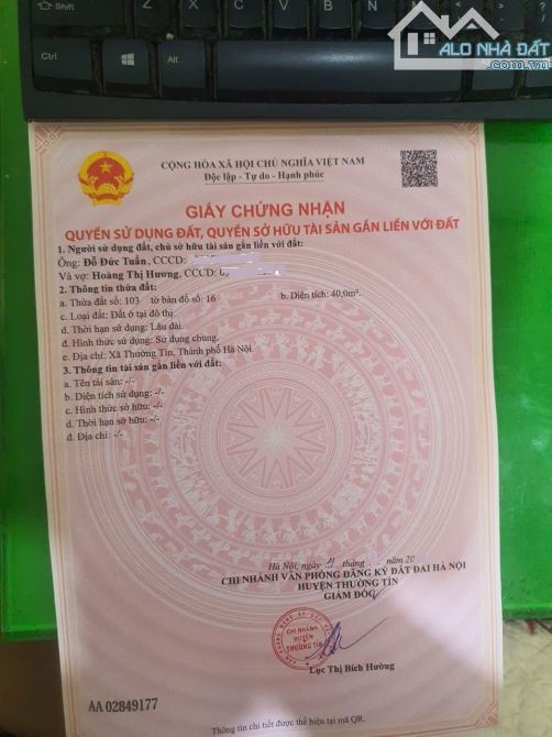 Chính chủ bán đất tại Trung tâm huyện Thường Tín, Hà Nội