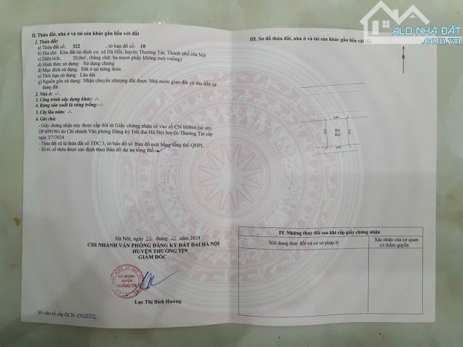 Chính chủ bán  đất tại Trung tâm huyện Thường Tín, Hà Nội.