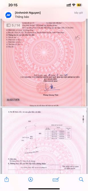 BÁN GẤP LÔ ĐẤT BA MÔ-HƯƠNG SƠN-BÌNH XUYÊN👉CÁCH KCN THĂNG LONG 3👉500M DT122M GIÁ 1,1 TỶ - 11