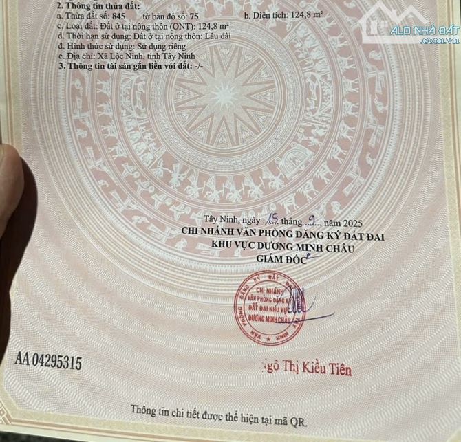 Bán lô đất đường xe hơi Kênh Đông, Phước Minh, Dương Minh Châu, Tây Ninh - 1