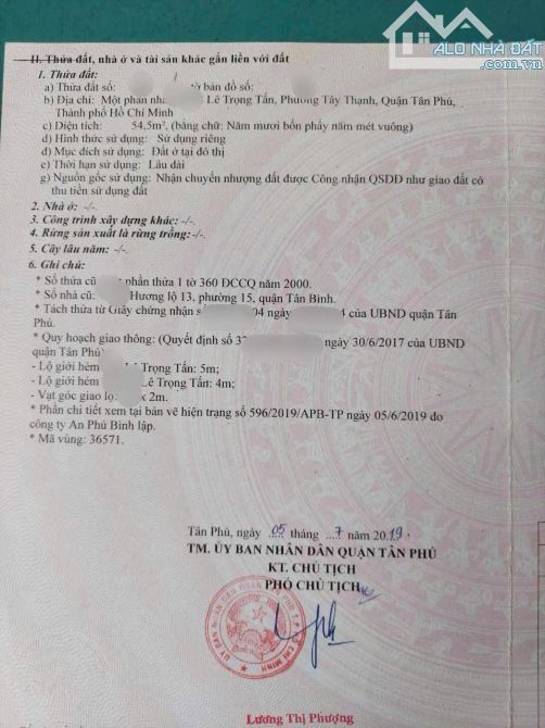 NGAY ĐH CÔNG THƯƠNG-LÔ GÓC 2 MẶT TIỀN- DT:55M2- LÊ TRỌNG TẤN-TÂN PHÚ - 1