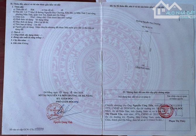 BÁN CẶP ĐẤT NGUYỄN HUY CHƯƠNG, Sơn Trà, Đà Nẵng - 1