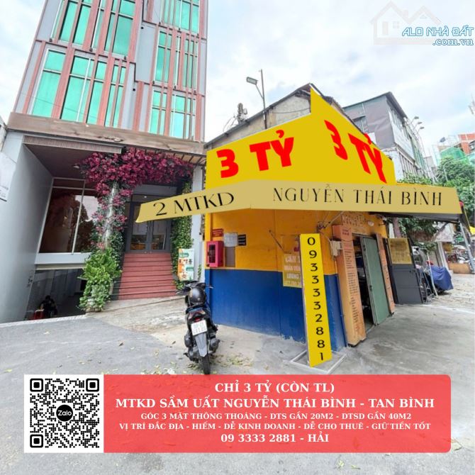 NHÀ 2 MTKD NGAY CỘNG HOÀ - HOÀNG VĂN THỤ  CHỈ 3 TỶ CÒN TL MẶT TIỀN 5.5MBán nhà 2 MTKD ngay - 1