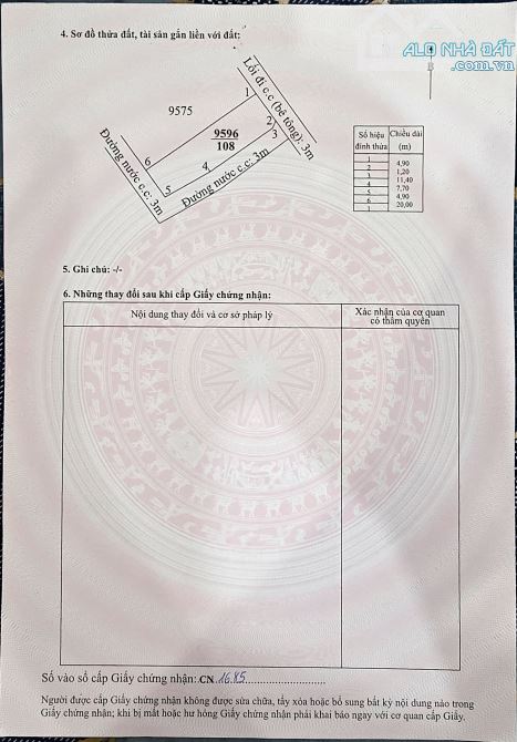 Bán gấp đất 108m2 tại Hẻm ô tô Đường Võ Ngọc, Tân An, 1,6 tỷ VND - 1