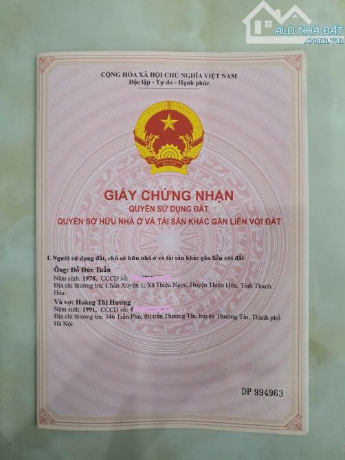 Chính chủ bán  đất tại Trung tâm huyện Thường Tín, Hà Nội. - 1