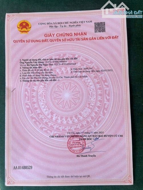 CHÍNH CHỦ CẦN BÁN ĐẤT ĐƯỜNG NGUYỄN THỊ RÀNH -AN NHƠN TÂY , CỦ CHI - 3
