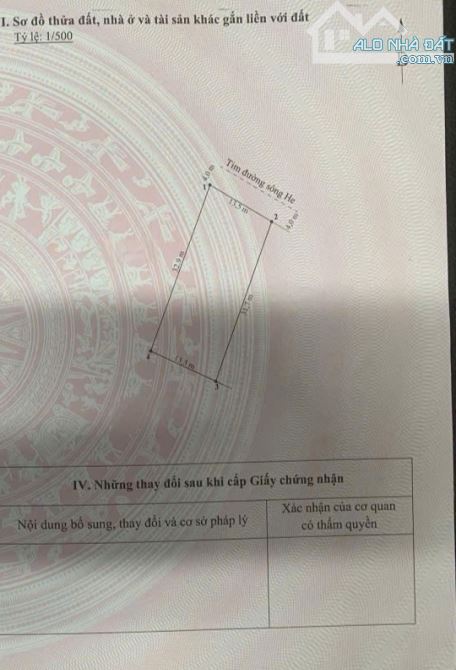 Bán lô đất mặt đường Sông He , Hòa Nghĩa , Dương Kinh. Dt 433m , mt 13,5m giá  27 triệu/m - 3