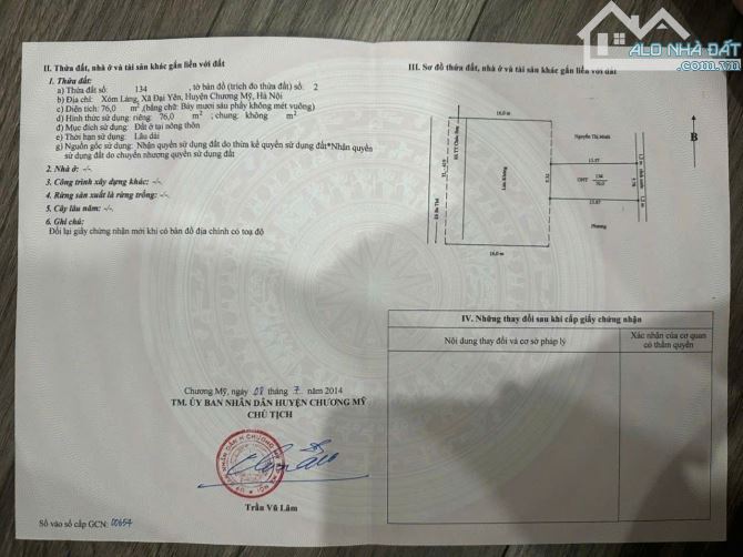 ❌ Cứu cọc❌ Cứu cọc  📌SIÊU HIẾM – LÔ ĐẤT F0 76m²  SẴN NHÀ C4 – ĐẠI YÊN, PHƯỜNG CHƯƠNG MỸ - 3