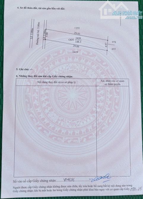 Nền đẹp 148m2 trục chính kdc Thành Công lộ 7m giá 2 tỷ 390tr (thương lượng) - 4