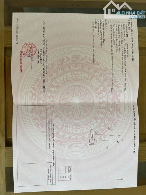 Bán nhà cấp 4 - mặt tiền đường nhựa thị trấn Diên Khánh- Diện Tích 150m2 - 5