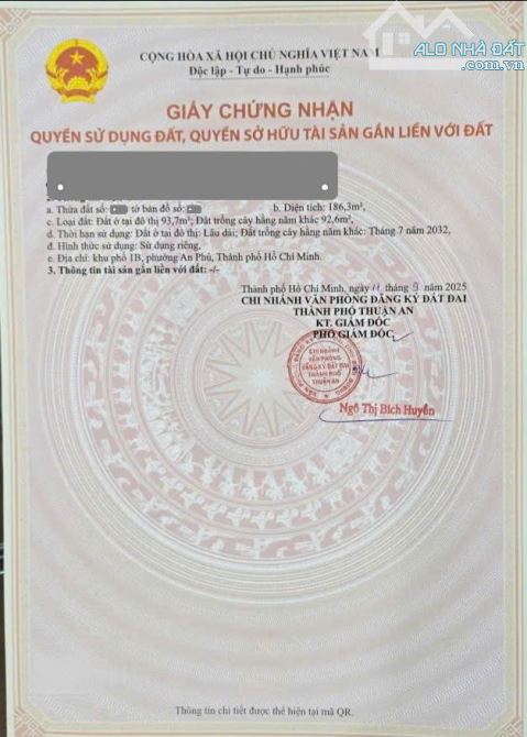 Bán đất cách đường Liên Huyện 150m p.An Phú Tp.Thuận An chỉ 3ty750 TL M7622 - 5