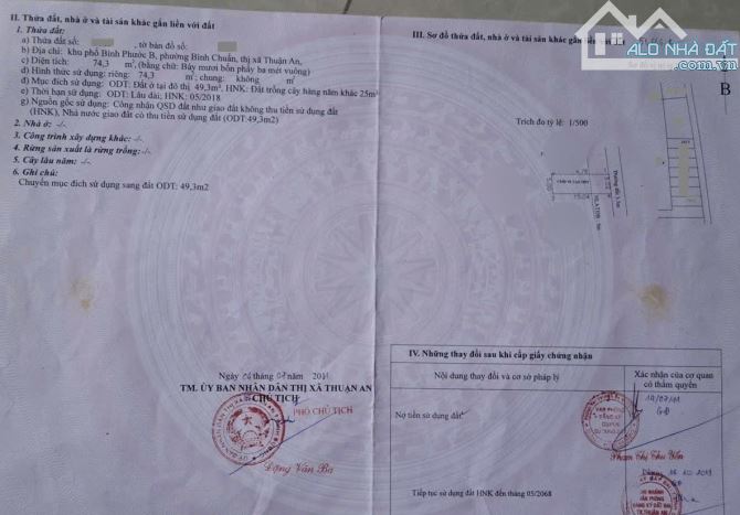 Bán đất 2tyy300 gần ngã tư Miếu Ông Cù 500m, p.Bình Chuẩn, Tp.Thuận An M7628 - 6