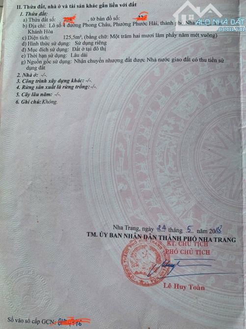 LÔ ĐẤT MẶT TIỀN ĐƯỜNG PHONG CHÂU PHƯỚC HẢI - Giá bán 87,5triệu/m2. - 8