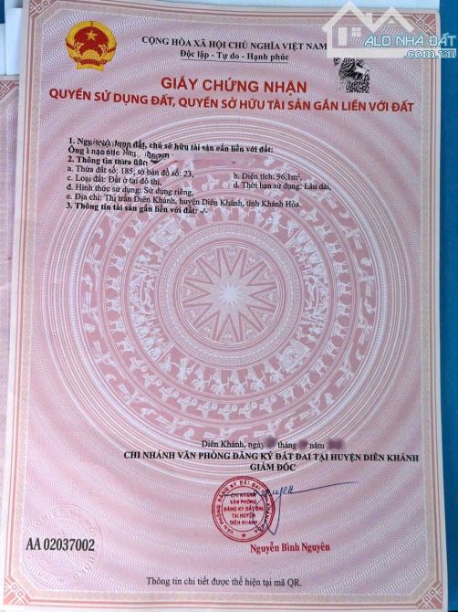 Lô góc tái định cư Nam Sông Cái 96m2 chỉ 2,6tỷ - 8