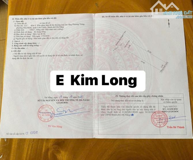 Bán lô đất Hoà Phú 25 - Khu E Kim Long - đà nẵng