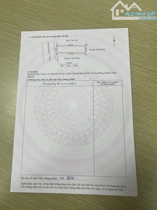 Bán lô siêu đẹp trục liên thôn thông gần dự án Hoàng Huy và Doji 70m giá chỉ 3,6x tỷ
