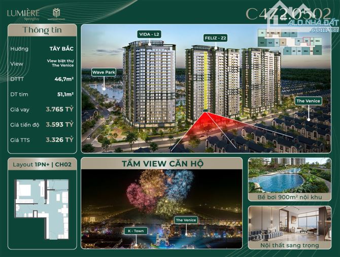 DỰ ÁN LUMIERE SPRINGBAY CHỈ CÓ NHỈNH 5 tỷ