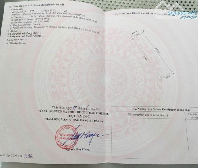 Bán nhà 4 tầng mặt phố Phan Chu Trinh, Khai Quang, Vĩnh Yên, Vĩnh Phúc