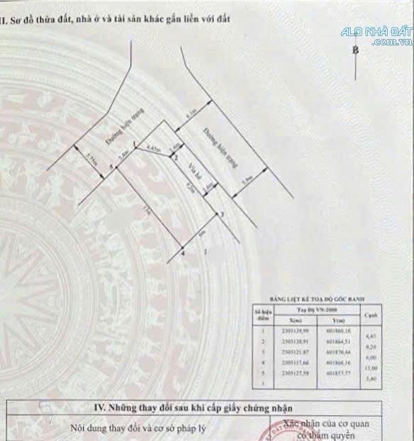 800.Lô góc 2 mặt đường tái định cư Gốc Lim, Đằng Hải   D.tích: 72,9m (ngang 6 x 12) - Hướn